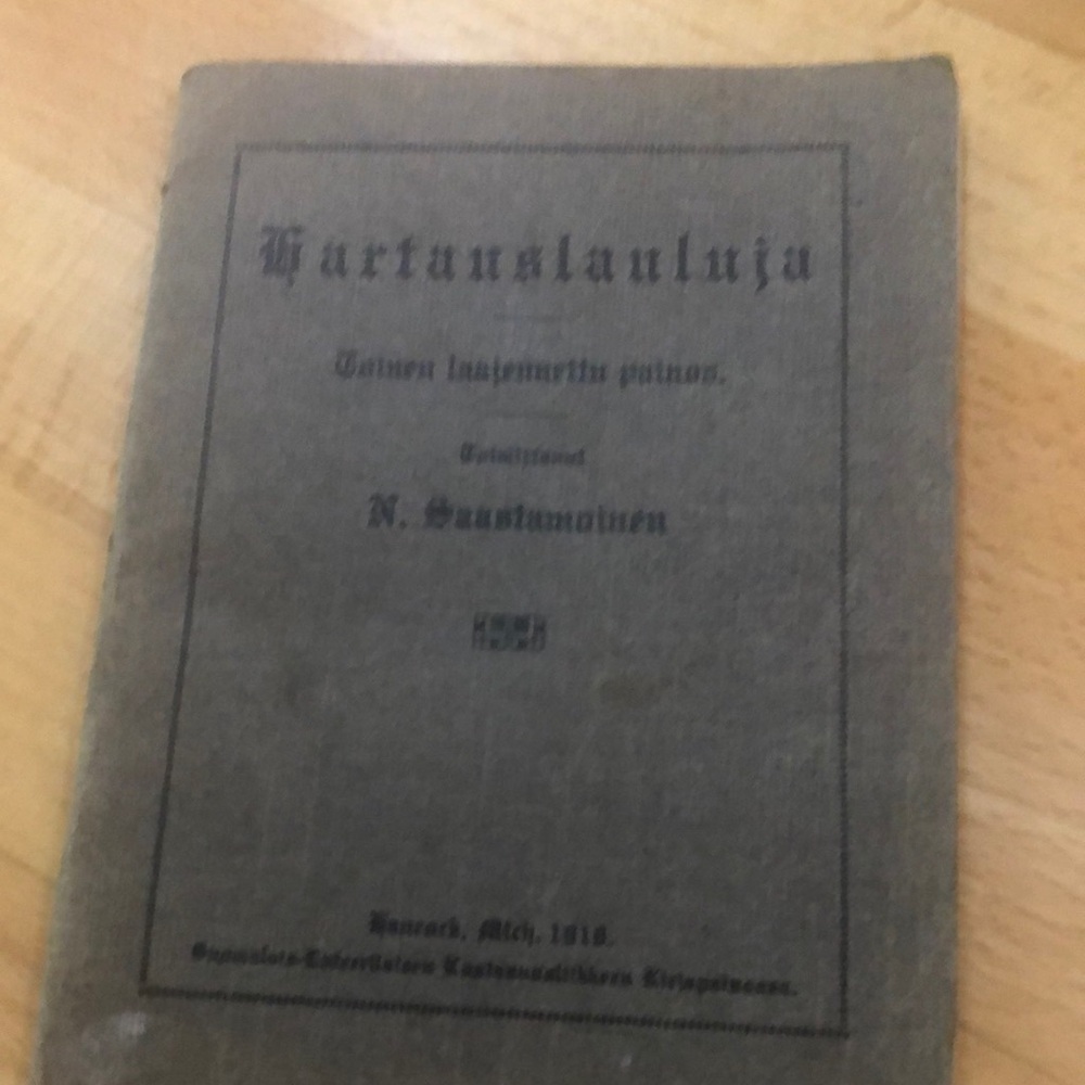 Antique (1918) Finnish Spiritual Songbook Softcover
